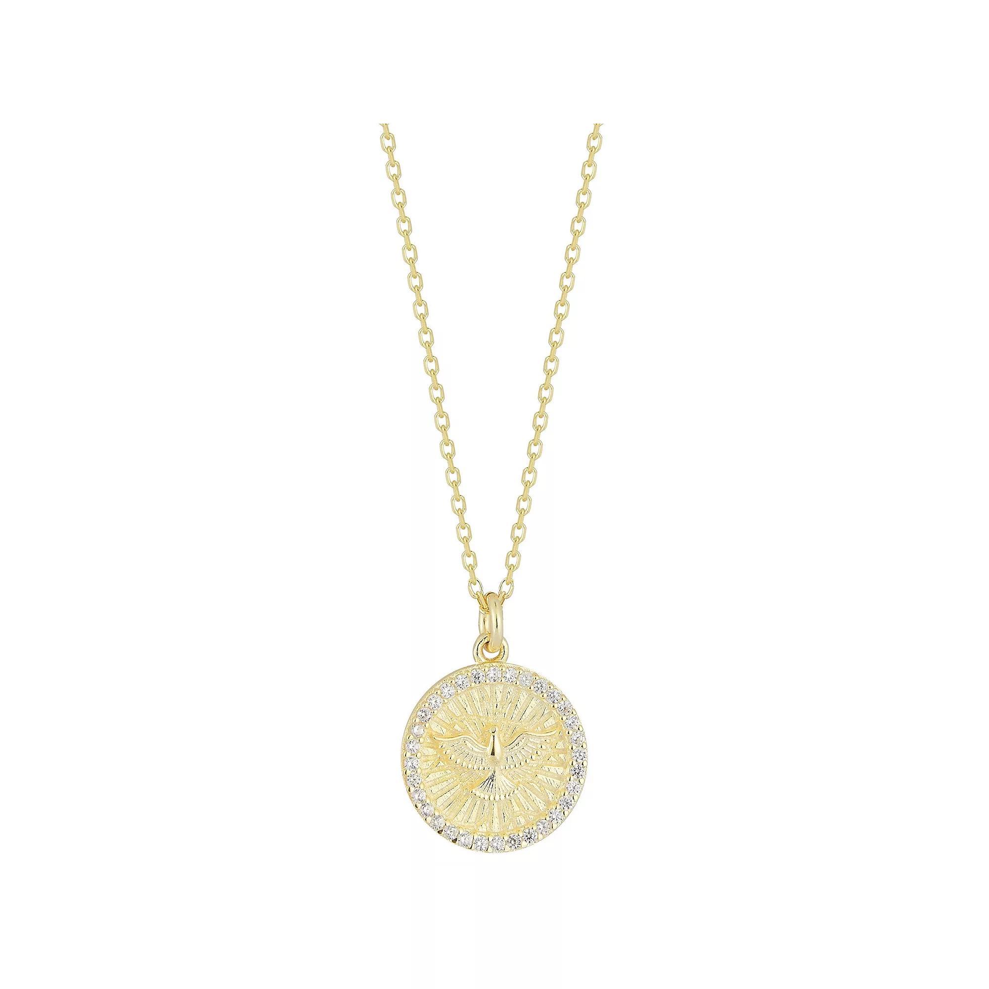 Sunkissed Sterling Cubic Zirconia Phoenix Pendant Necklace, Women's, Size: 18", Gold Tone Product Image