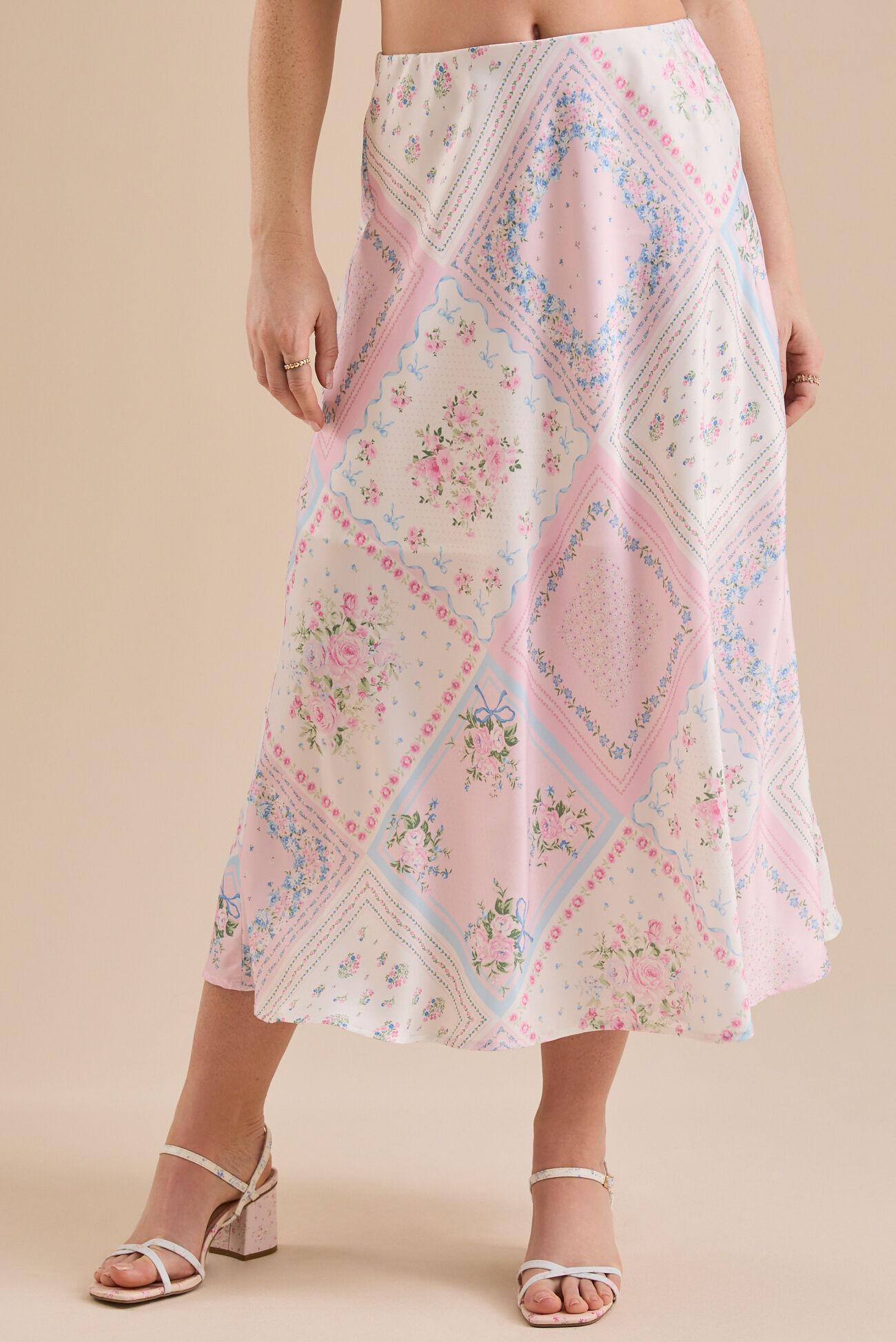 Emery Floral Midi Skirt Product Image