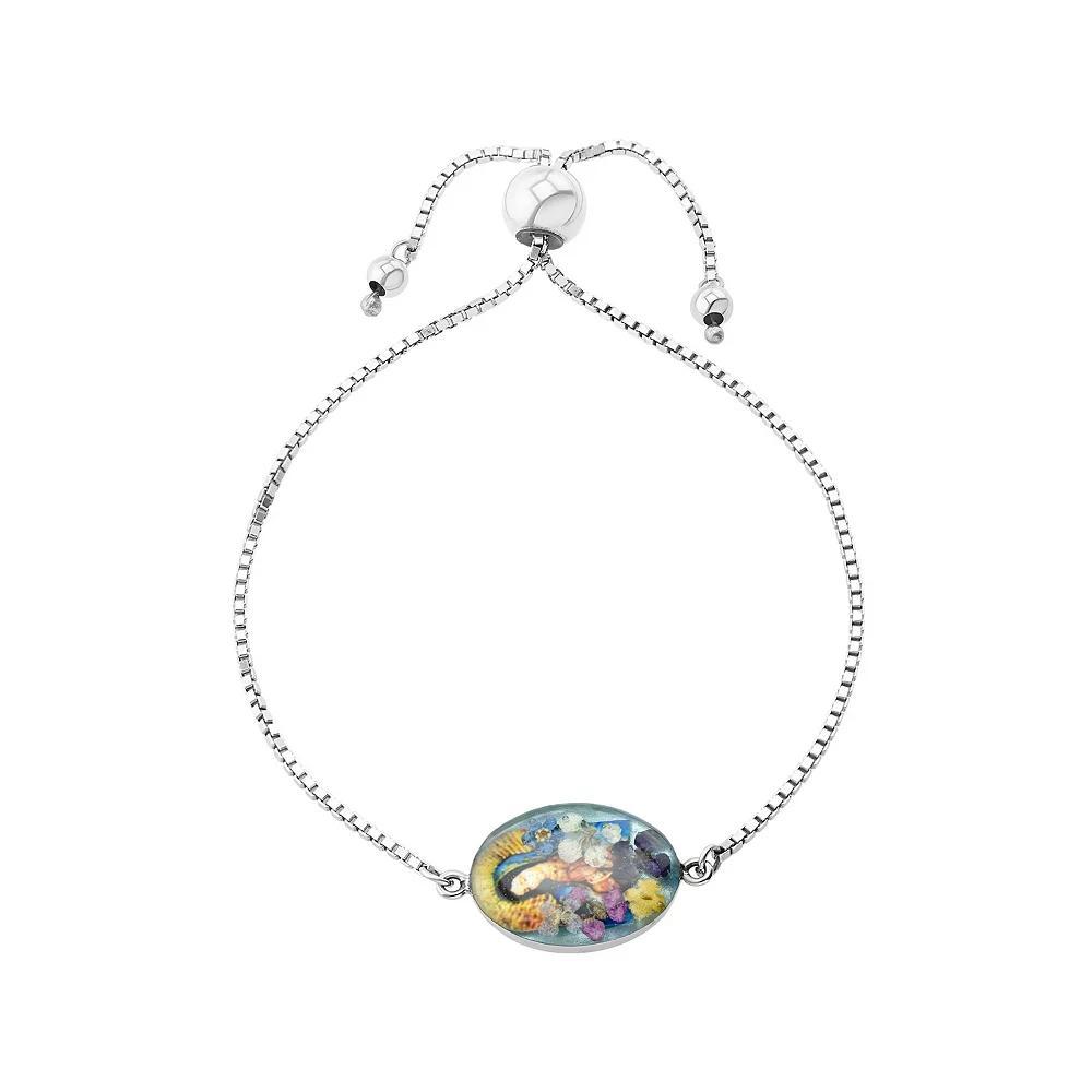 Athra NJ Inc Sterling Silver Dried Flowers Adjustable Bracelet, Women's Product Image