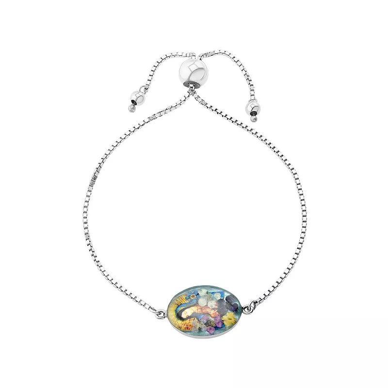 Athra NJ Inc Sterling Silver Dried Flowers Adjustable Bracelet, Women's Product Image