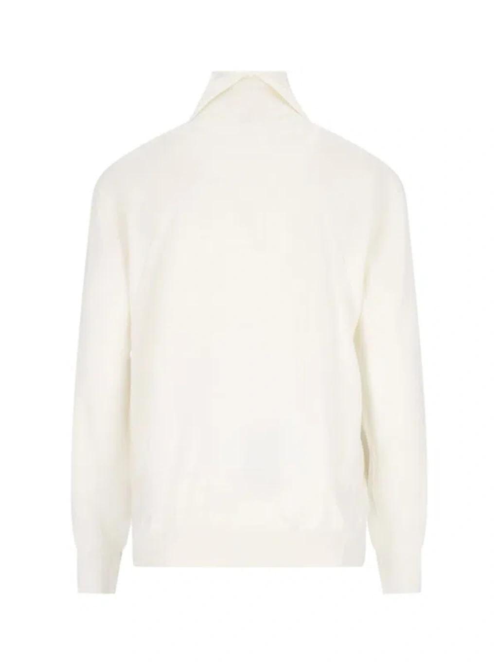 JIL SANDER High Neck Sweater In White Product Image