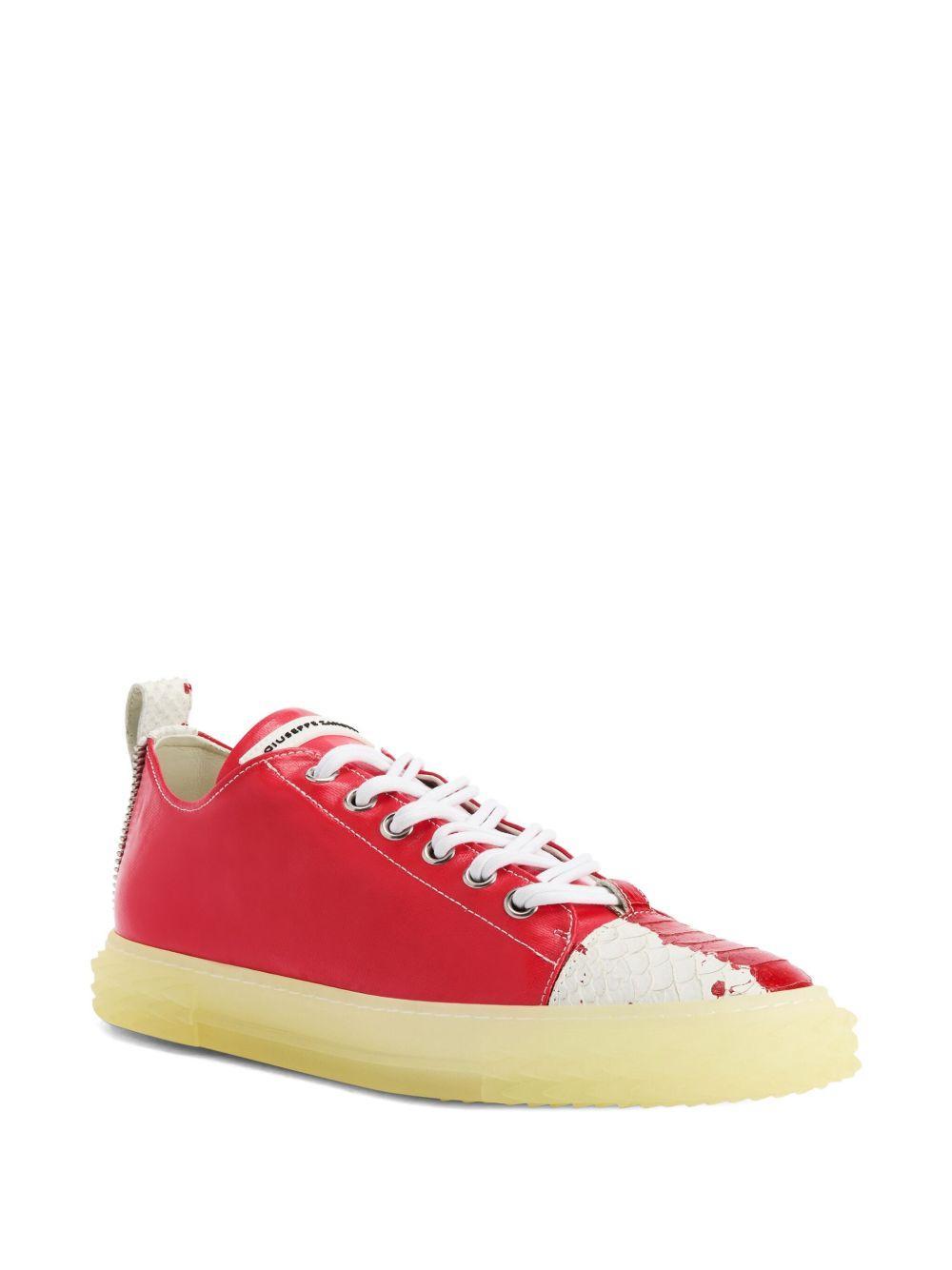 Blabber snakeskin-panelled sneakers Product Image
