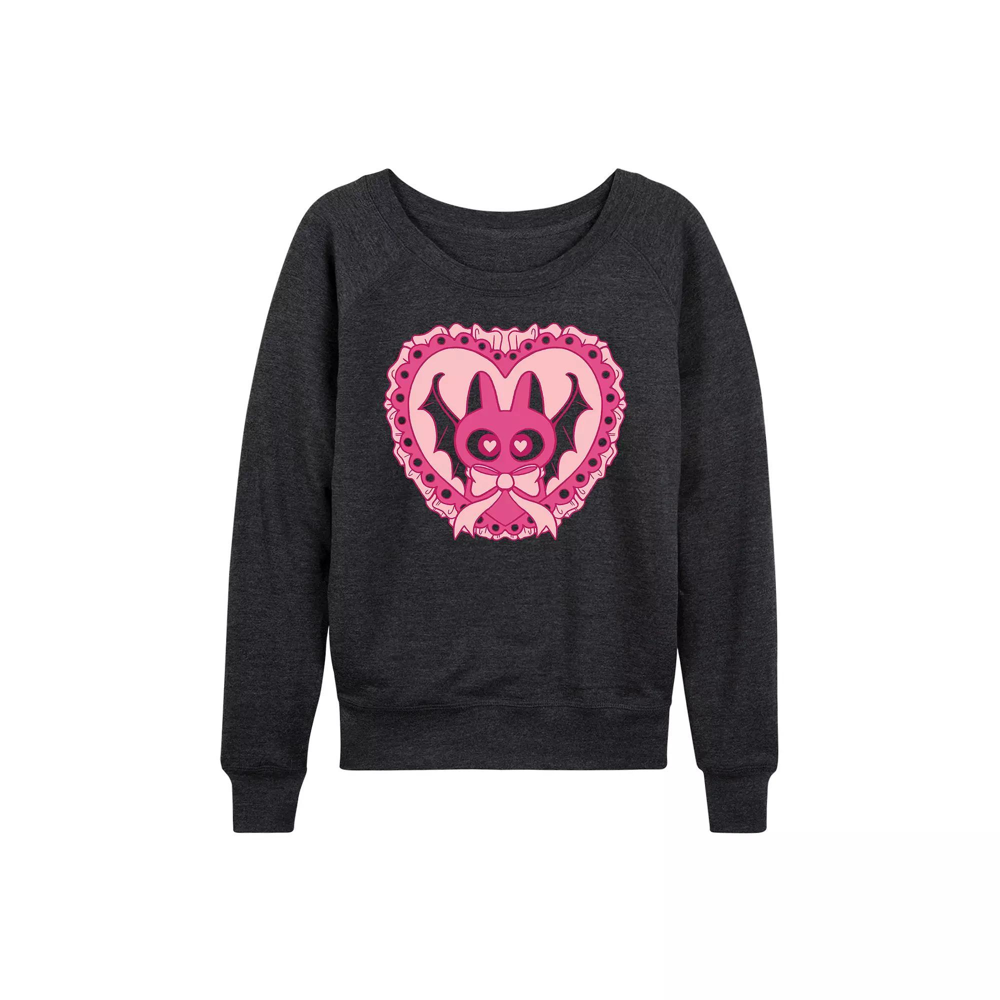 Disney's Mickey Mouse Women's Christmas French Terry Long Sleeve Tee, Size: Medium, Heather Grey Product Image