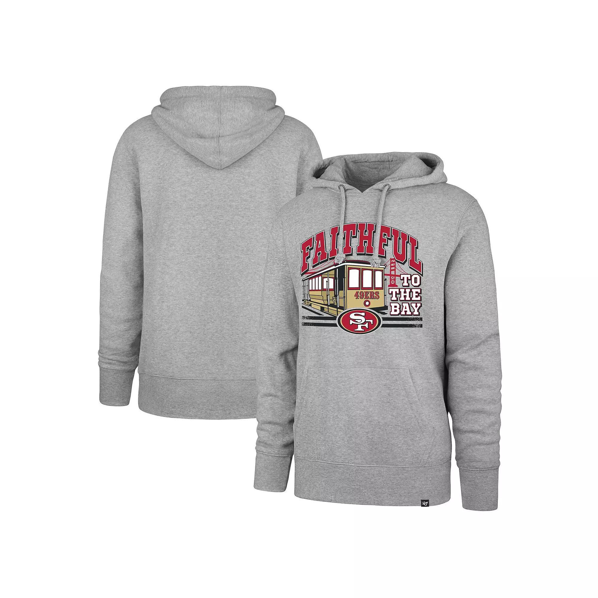 Men's '47 Gray San Francisco 49ers Regional Headline Pullover Hoodie, Size: 2XL, Grey Product Image