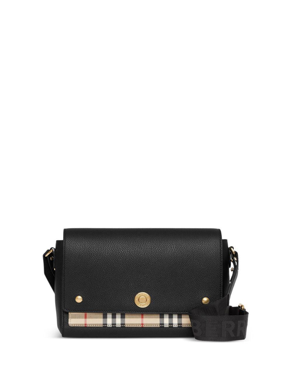 BURBERRY Mini Leather Shoulder Bag In Black Product Image