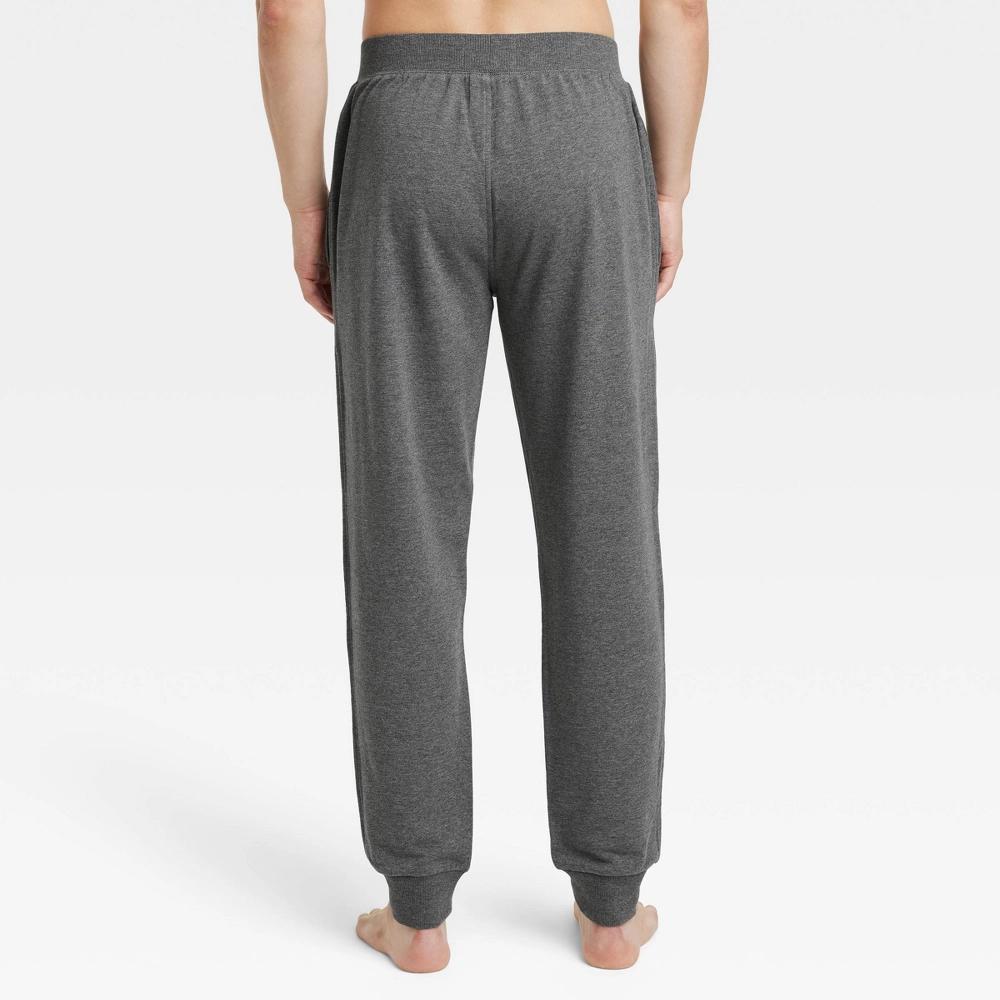 Men's Big & Tall Cotton Modal Knit Jogger Pajama Pants - Goodfellow & Co™ Heathered Gray 5XL Product Image