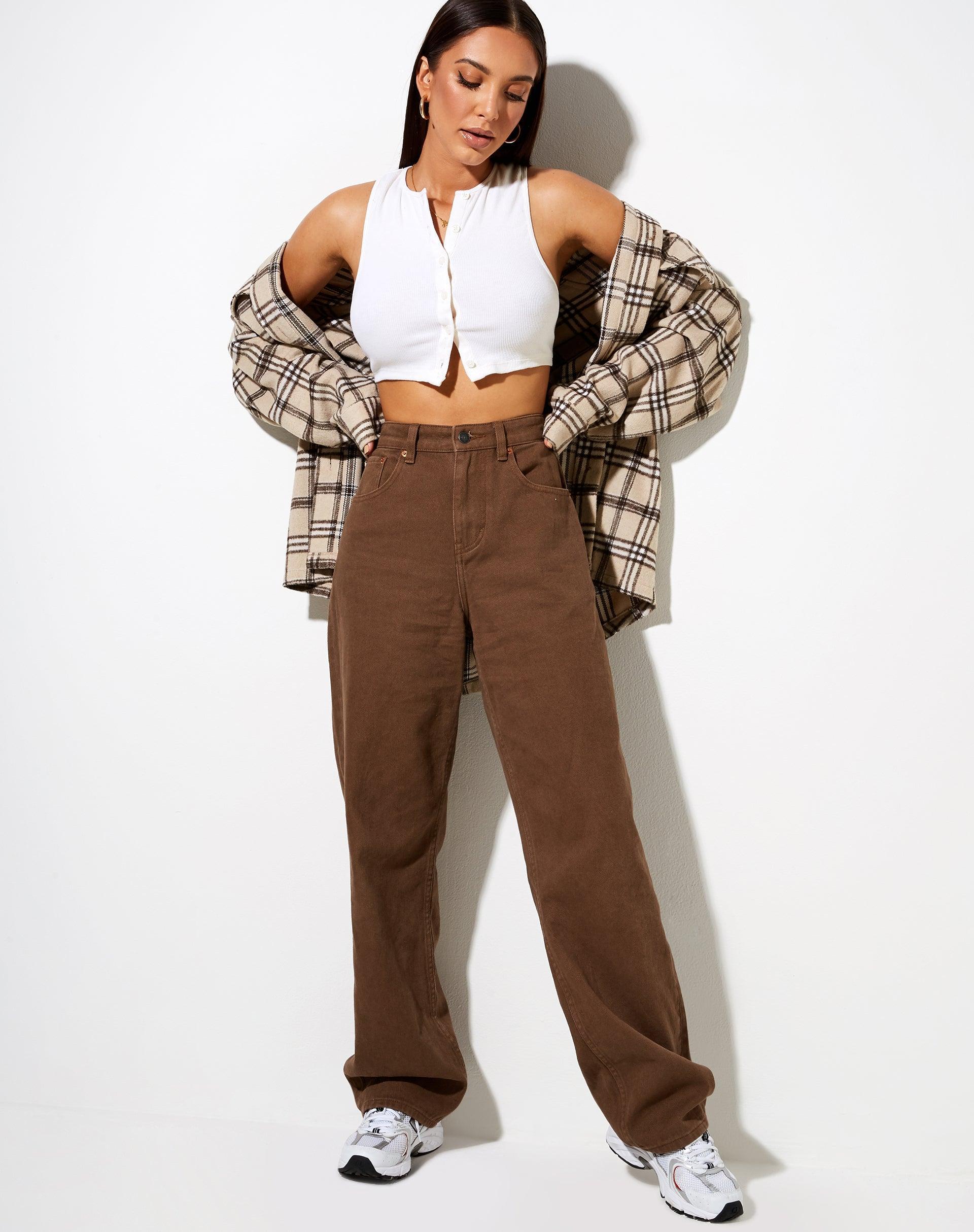 Gilly Crop Top in Rib Ivory Product Image