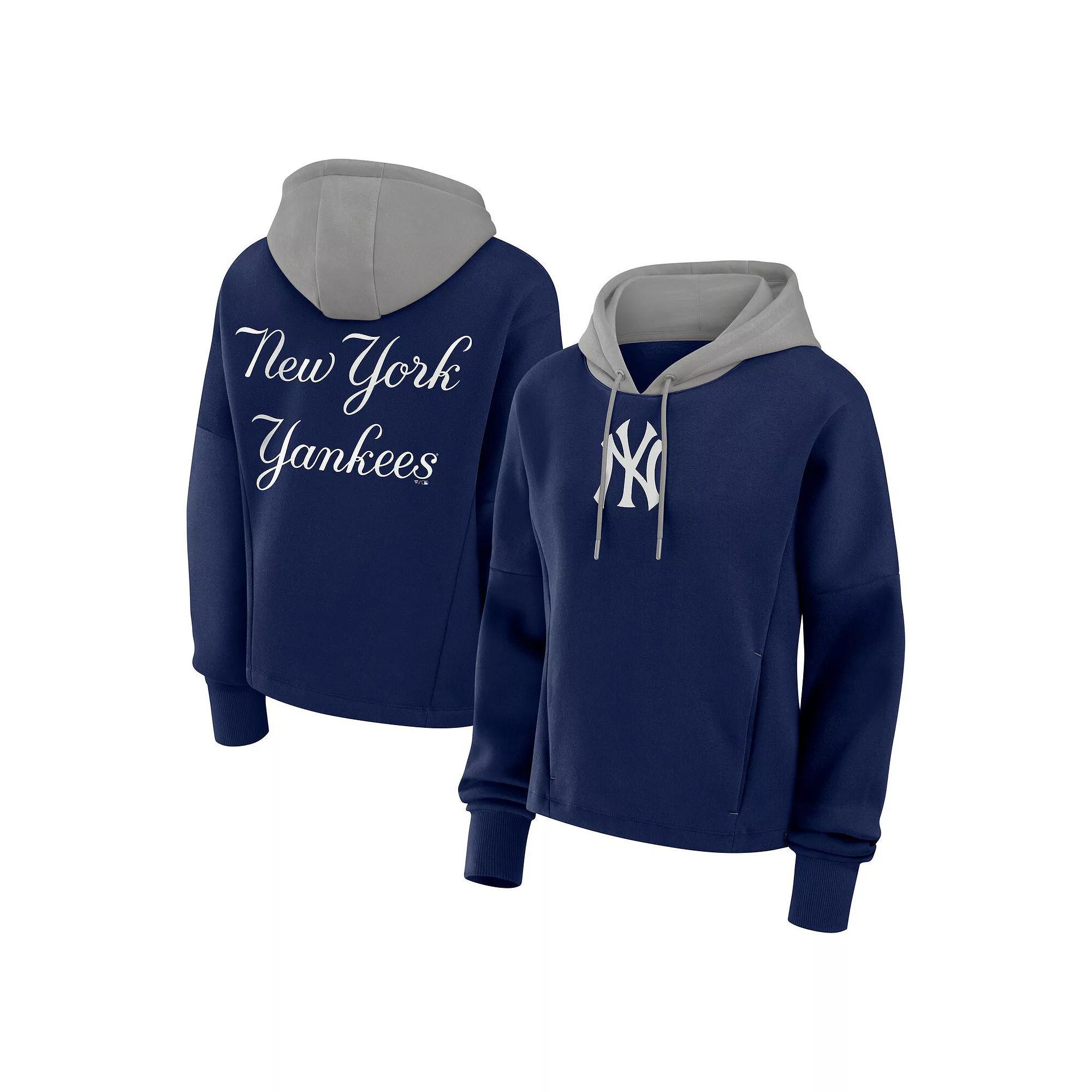 Women's Fanatics Navy New York Yankees Oversized Legacy Favorite Spectator Pullover Hoodie, Size: XL, Blue Product Image