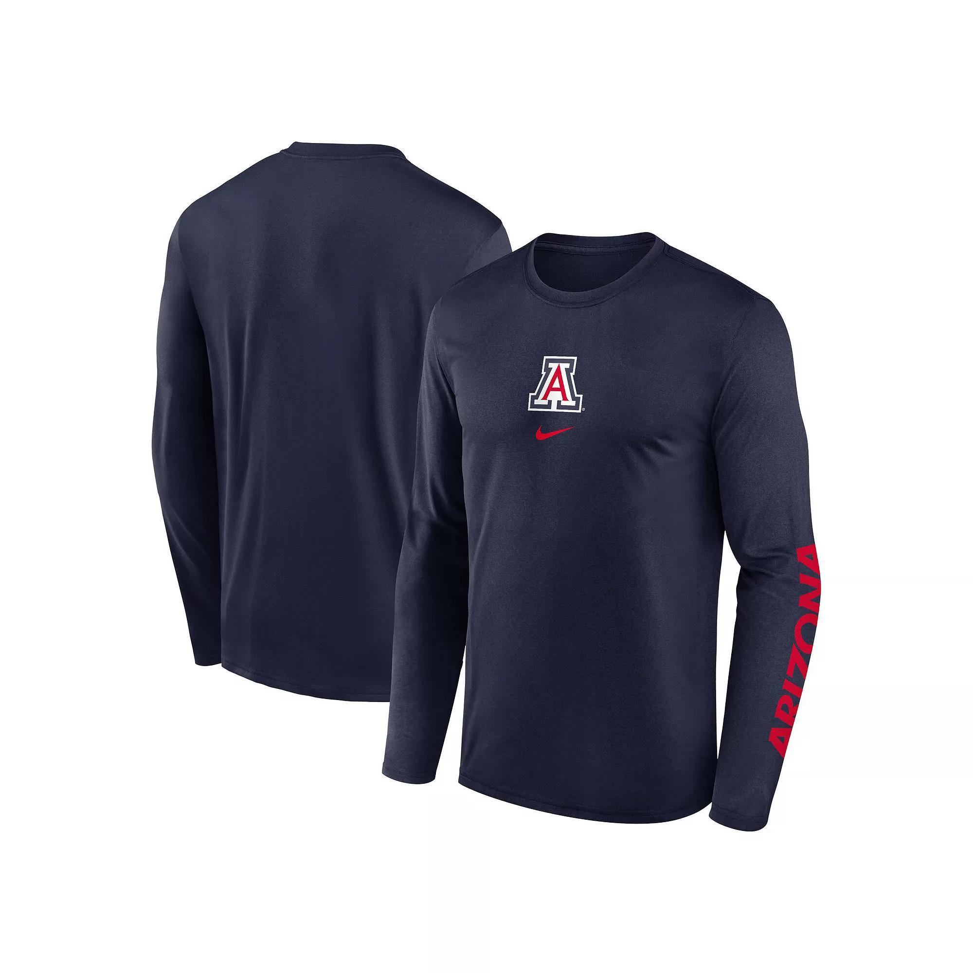 Men's Nike  Red Georgia Bulldogs Primetime Center Lockup Two-Hit Legend Long Sleeve T-Shirt, Size: Medium Product Image