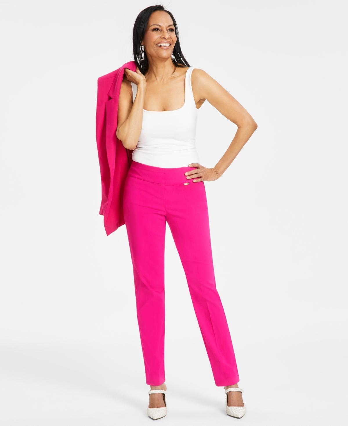 I.n.c. International Concepts Womens Tummy-Control Pull-On Straight-Leg Pants, Created for Macys Product Image