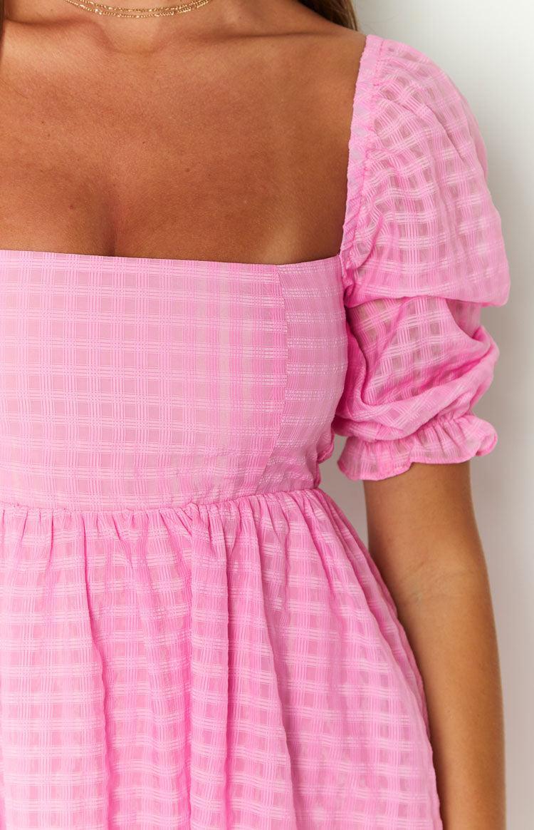 Rubi Pink Babydoll Mini Dress Product Image