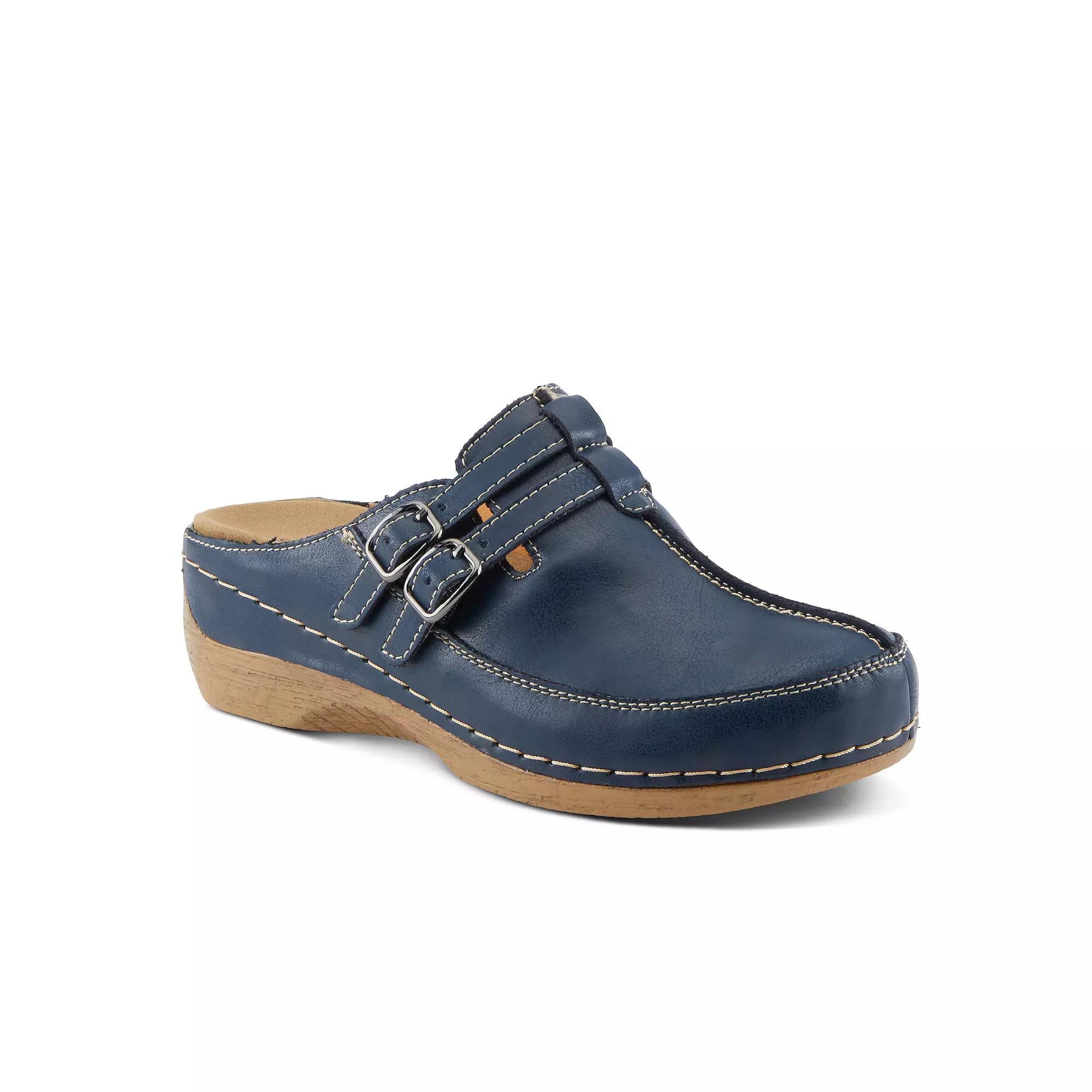 Spring Step Happy Women's Leather Clogs, Size: 38, Blue Product Image