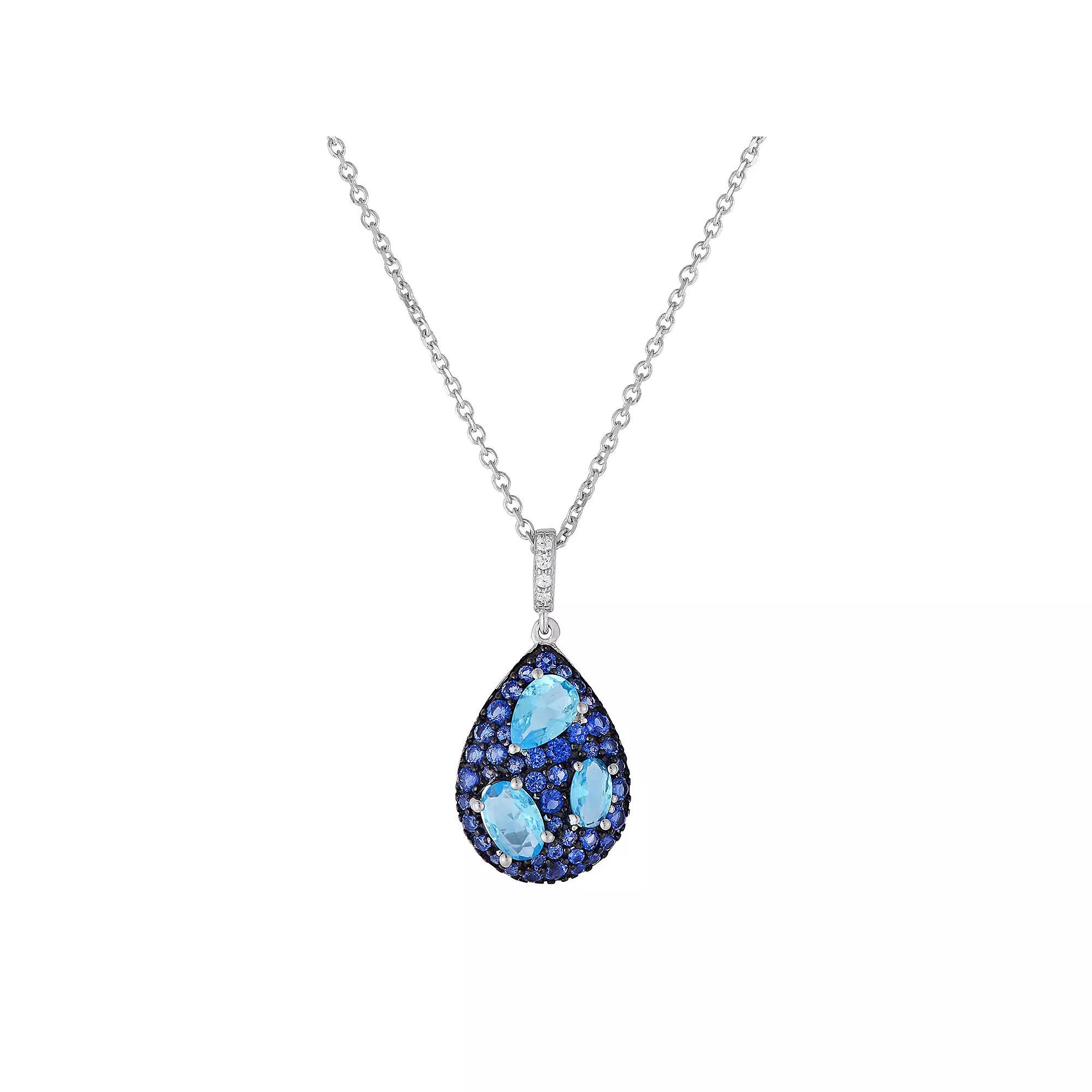 Sterling Silver Cubic Zirconia Pendant Necklace, Women's, Size: 18" Product Image