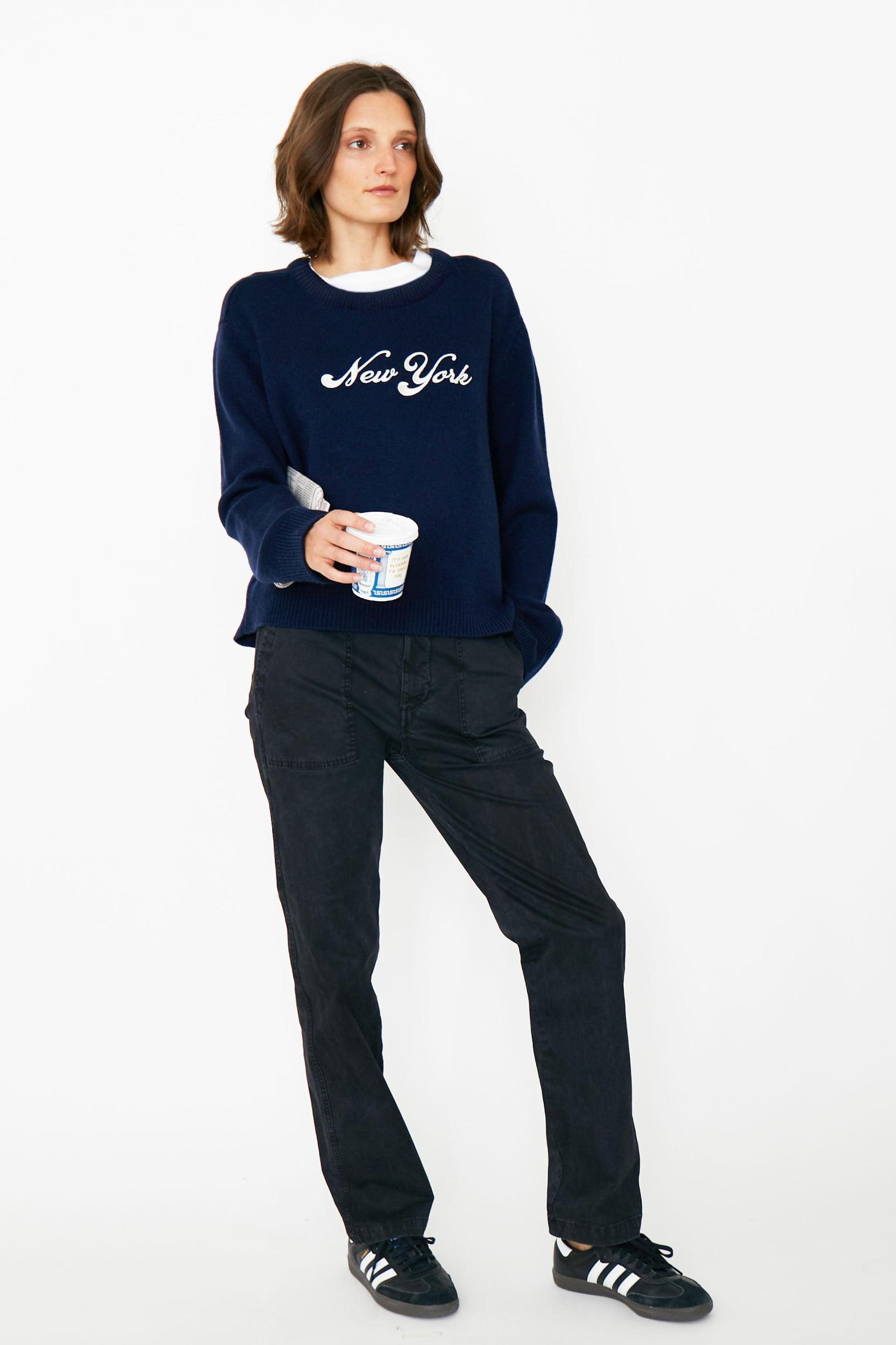 The New York Crewneck - Navy Female Product Image
