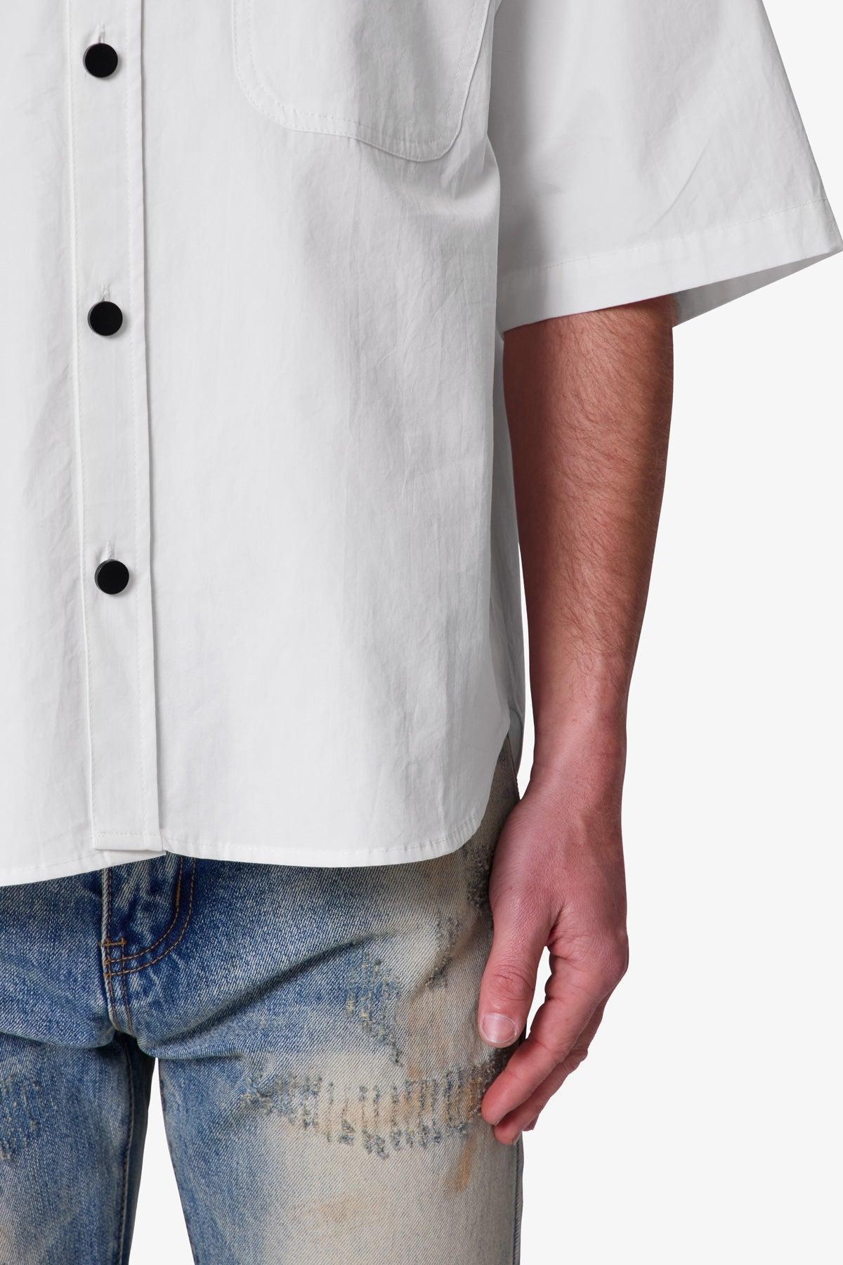 Washed Poplin Shirt - White Product Image