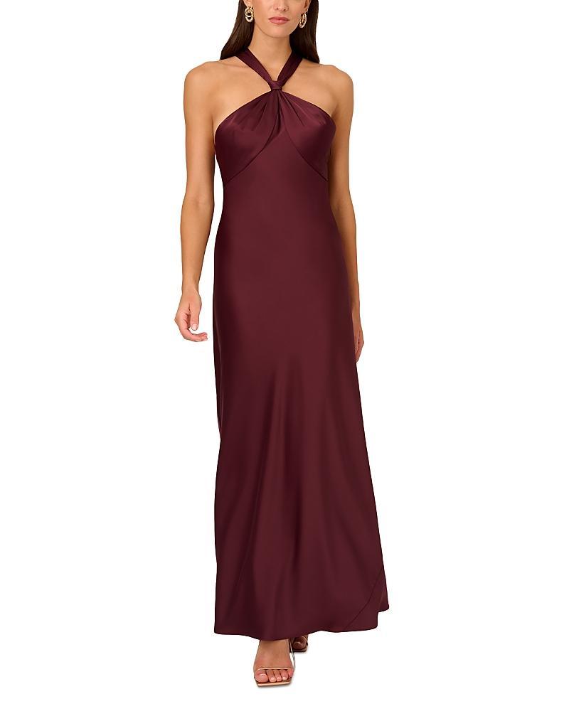 Liv Foster Knotted Satin Gown Product Image