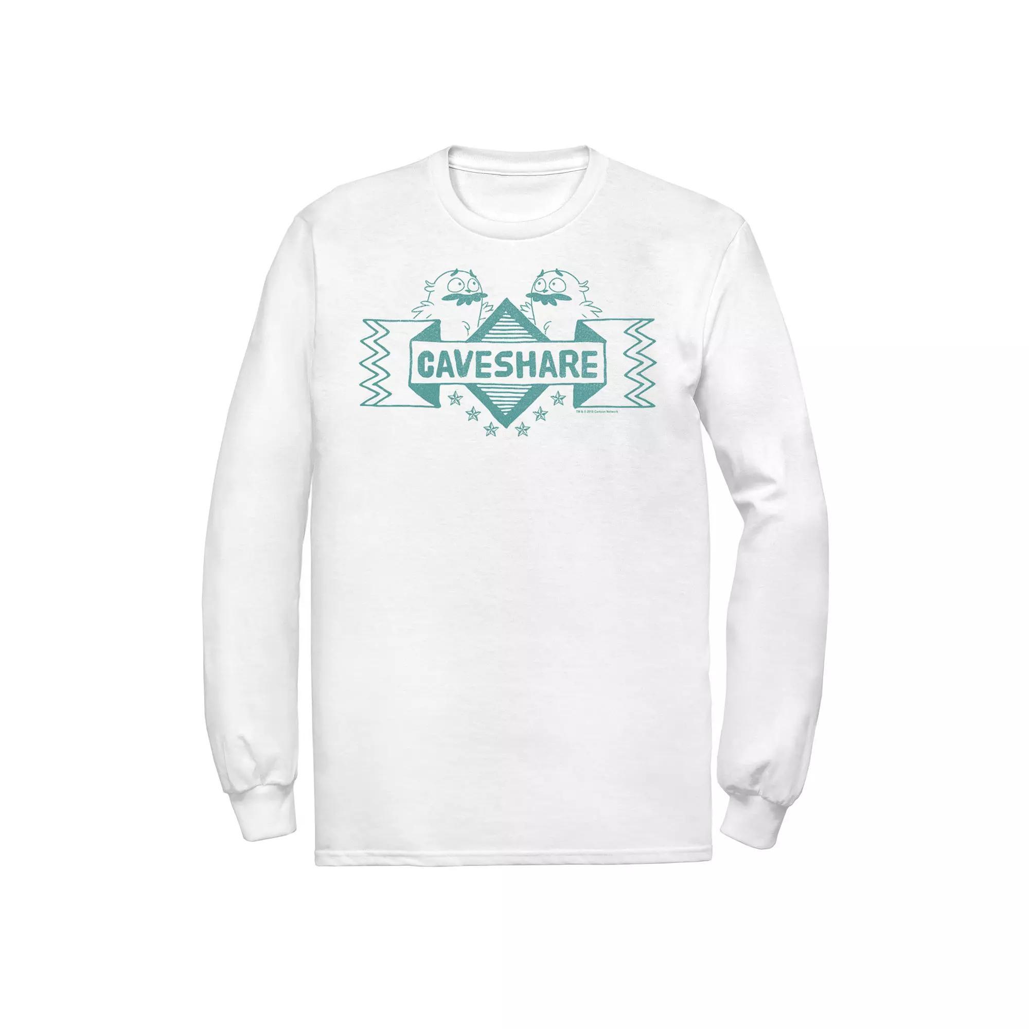Men's We Bare Bears Caveshare Outline Banner Tee, Size: XL, White Product Image