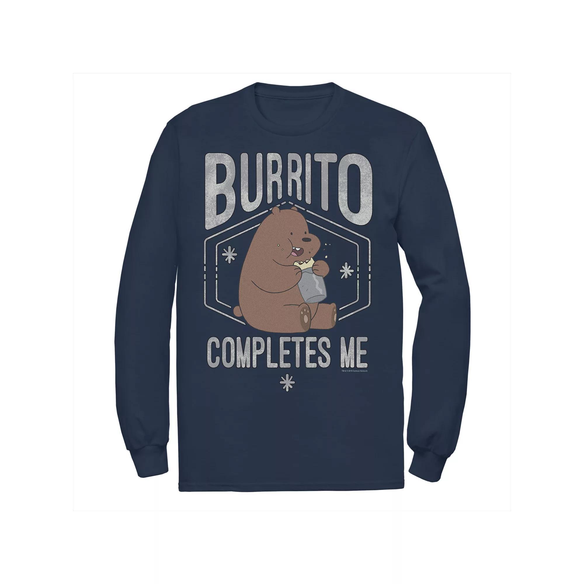 Men's Cartoon Network We Bare Bears Burrito Completes Me Tee, Size: XXL, Blue Product Image