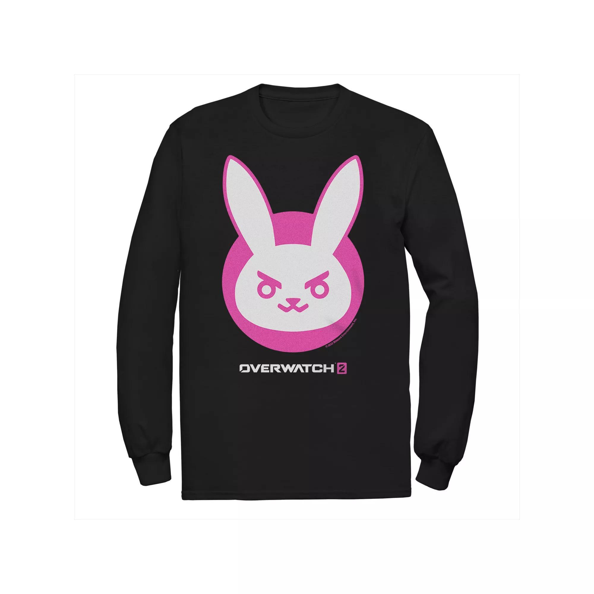Big & Tall Overwatch 2 D.Va Pink Bunny Icon Long Sleeve Graphic Tee, Mens Product Image