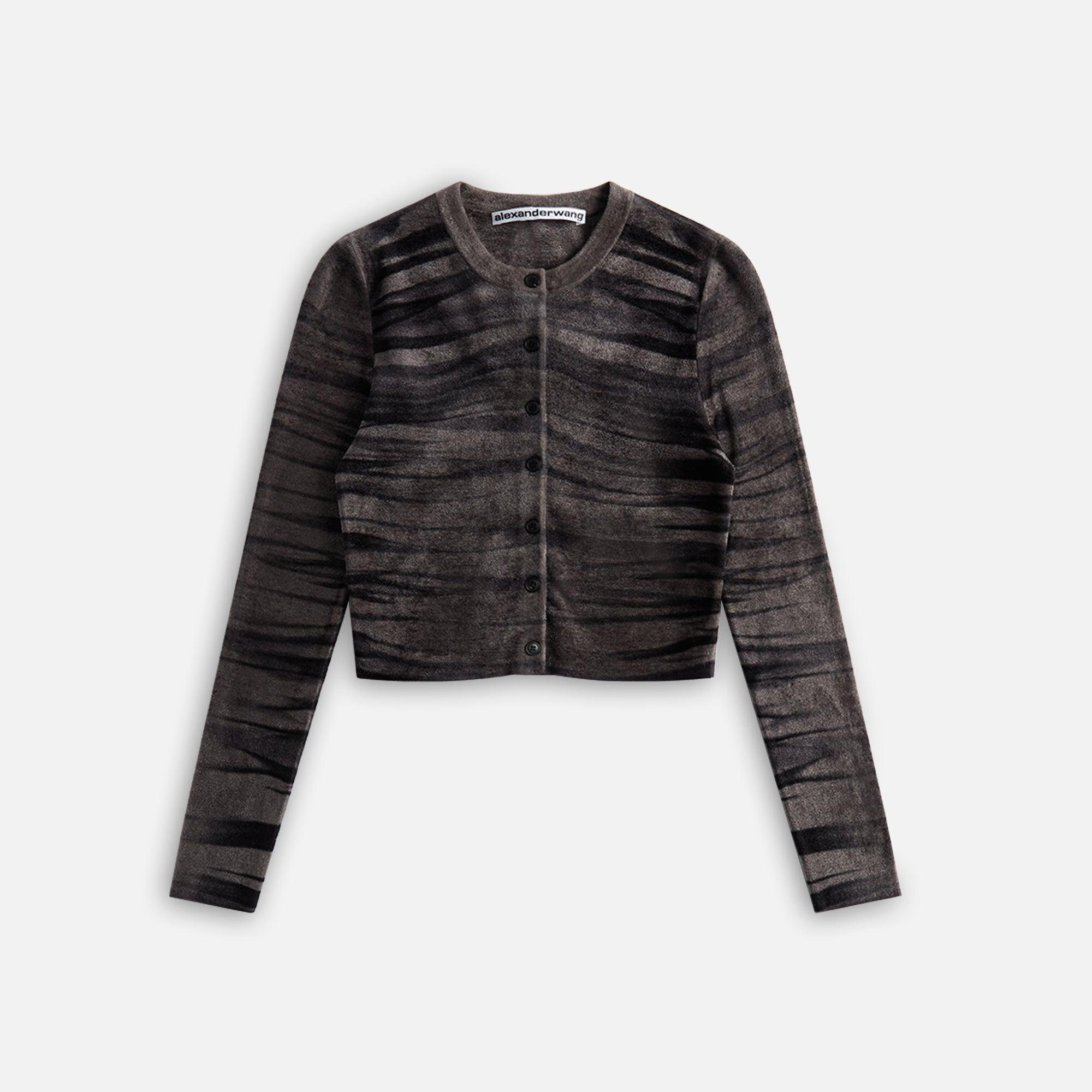 Alexander Wang Crewneck Cardigan with Animal Print - Eiffel Tower Female Product Image