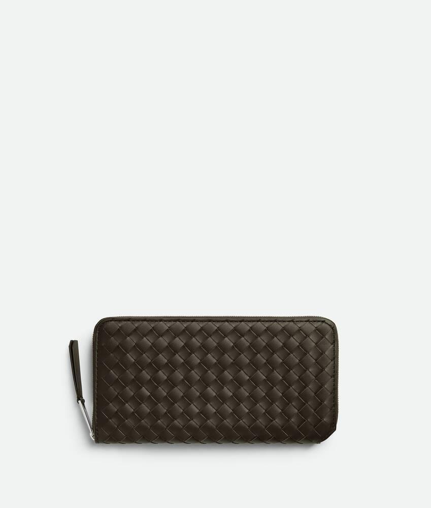 Men's Intrecciato Piccolo Zip Around Wallet in Fondant Product Image