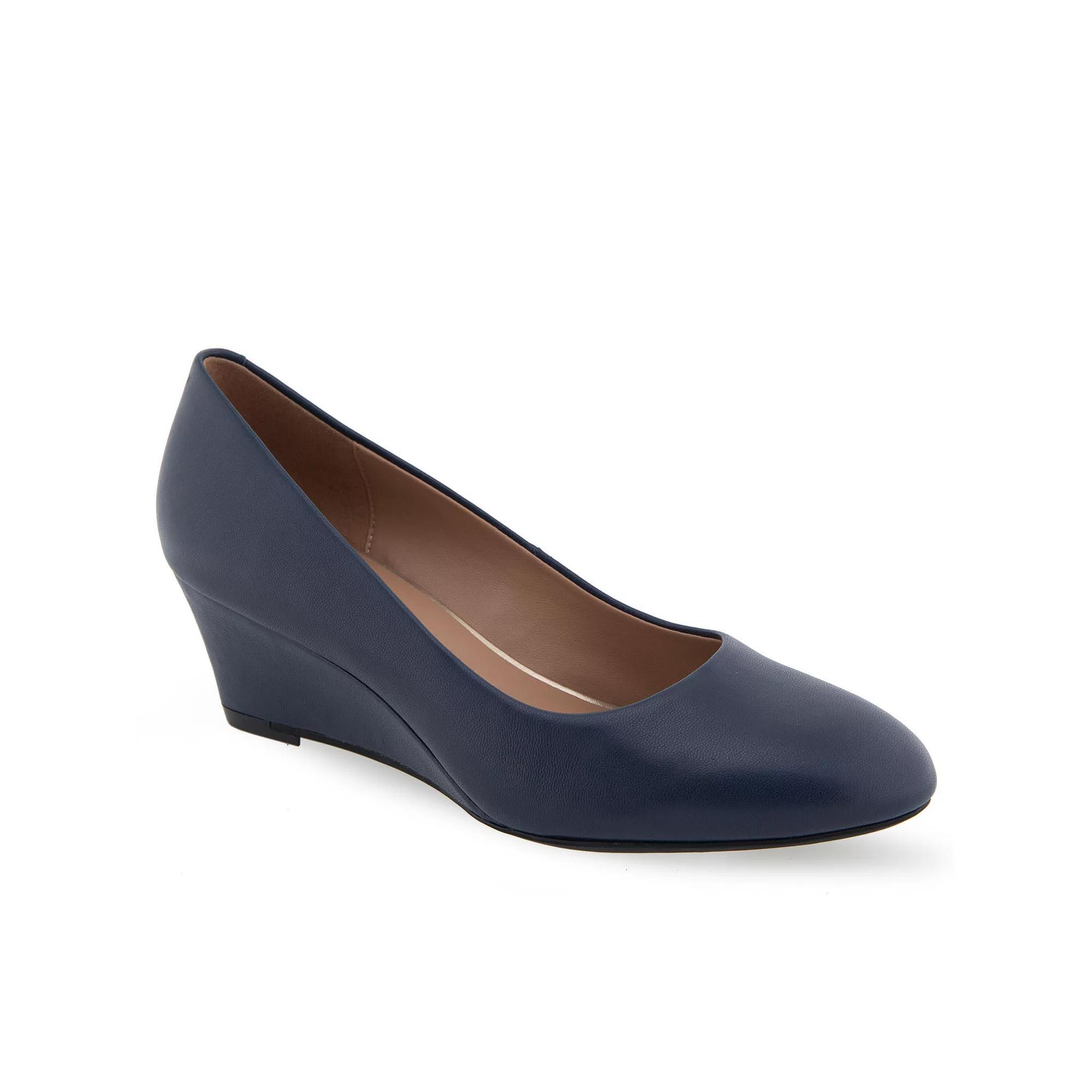 Aerosoles Iris Womens Leather Dress Pumps Blue Leather Product Image
