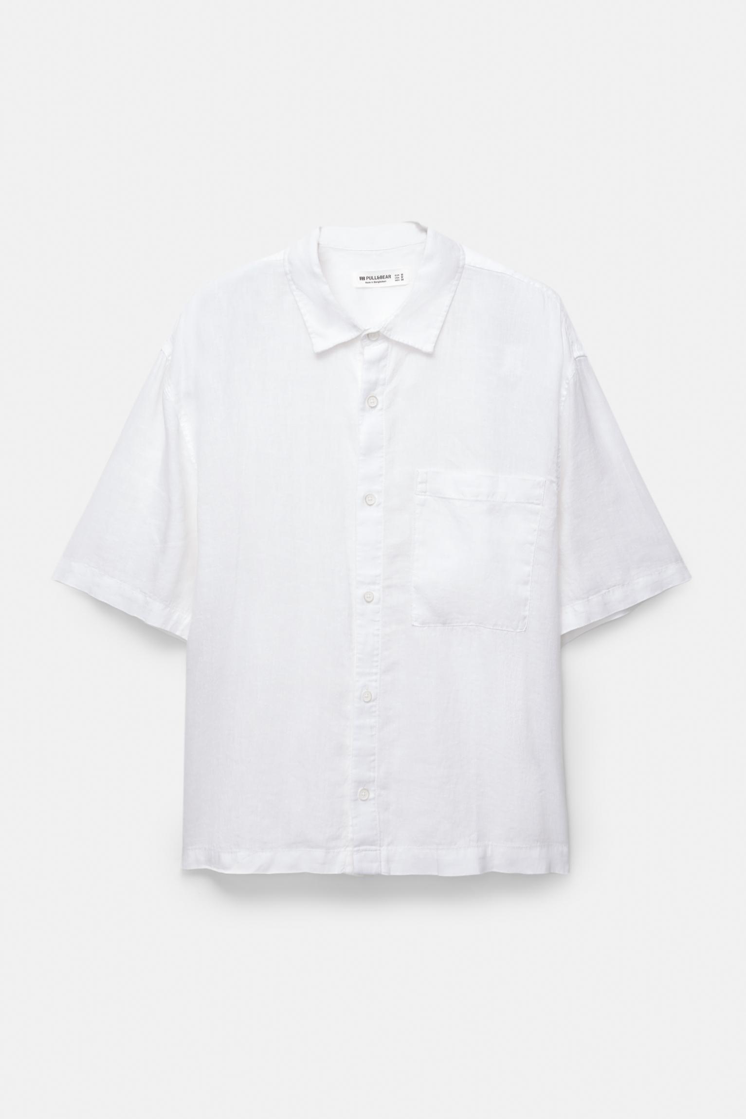 100% linen boxy shirt Product Image