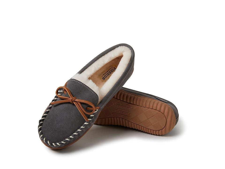Fireside by Dearfoams Alice Springs Womens Shearling Moccasin Slippers Product Image