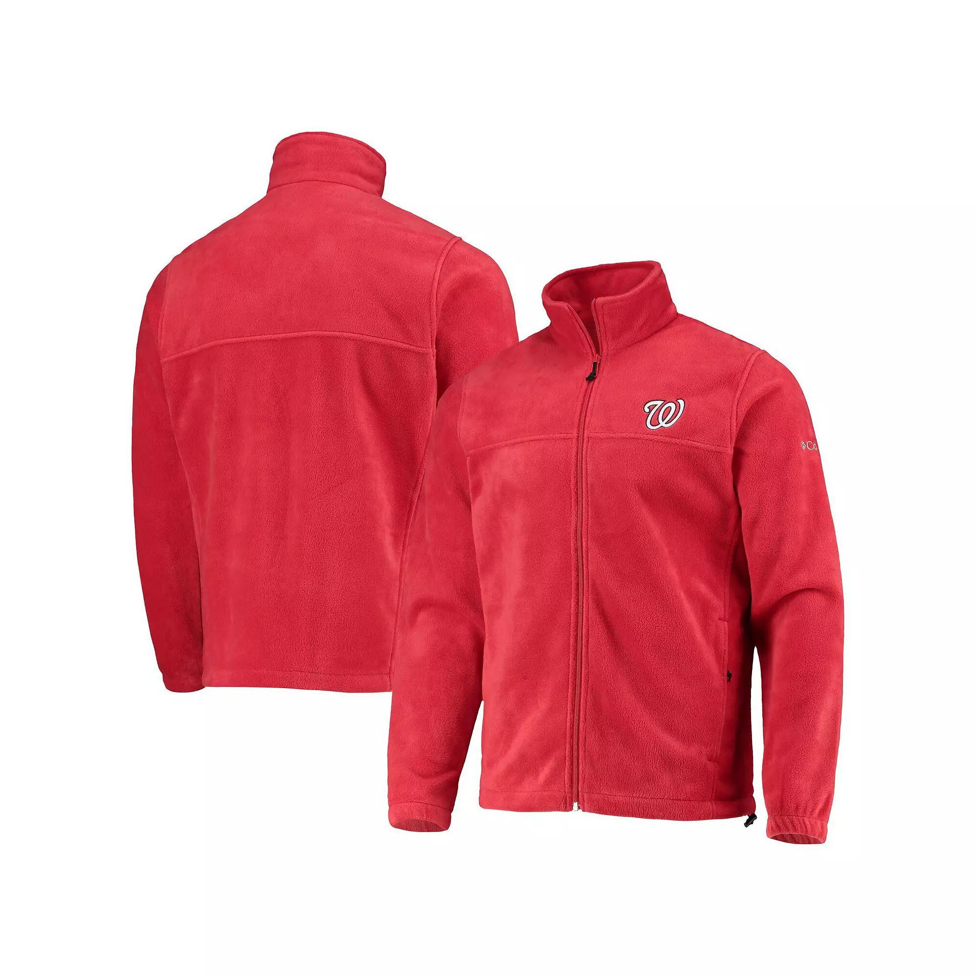 Men's Columbia Red Washington Nationals Full-Zip Flanker Jacket, Size: 2XL Product Image