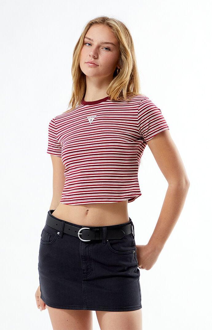 GUESS Originals Women's Core Striped Baby T-Shirt - Product Image