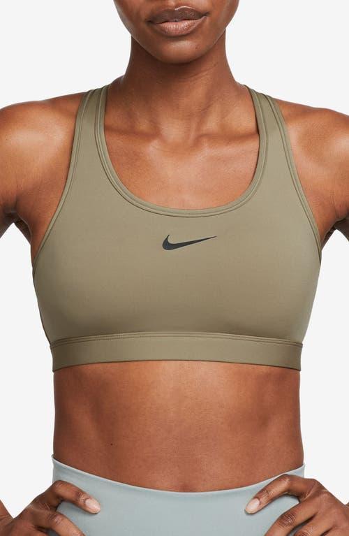 Nike Women's Swoosh Medium Support Sports Bra in White/White Size 2XL 100% Polyester/Spandex Product Image