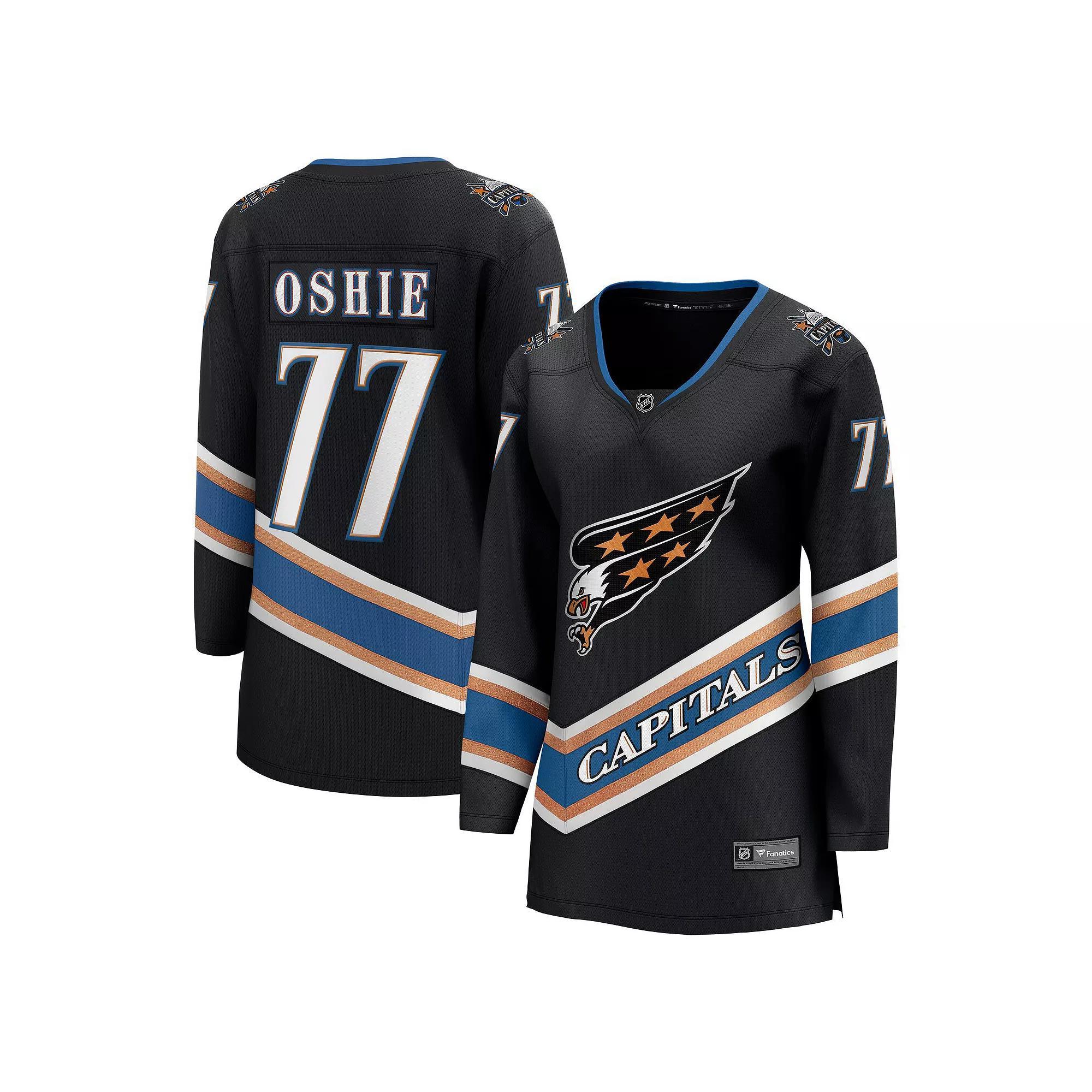 Women's Fanatics TJ Oshie Black Washington Capitals Alternate 50th Anniversary Premier Breakaway Player Jersey, Size: 2XL Product Image