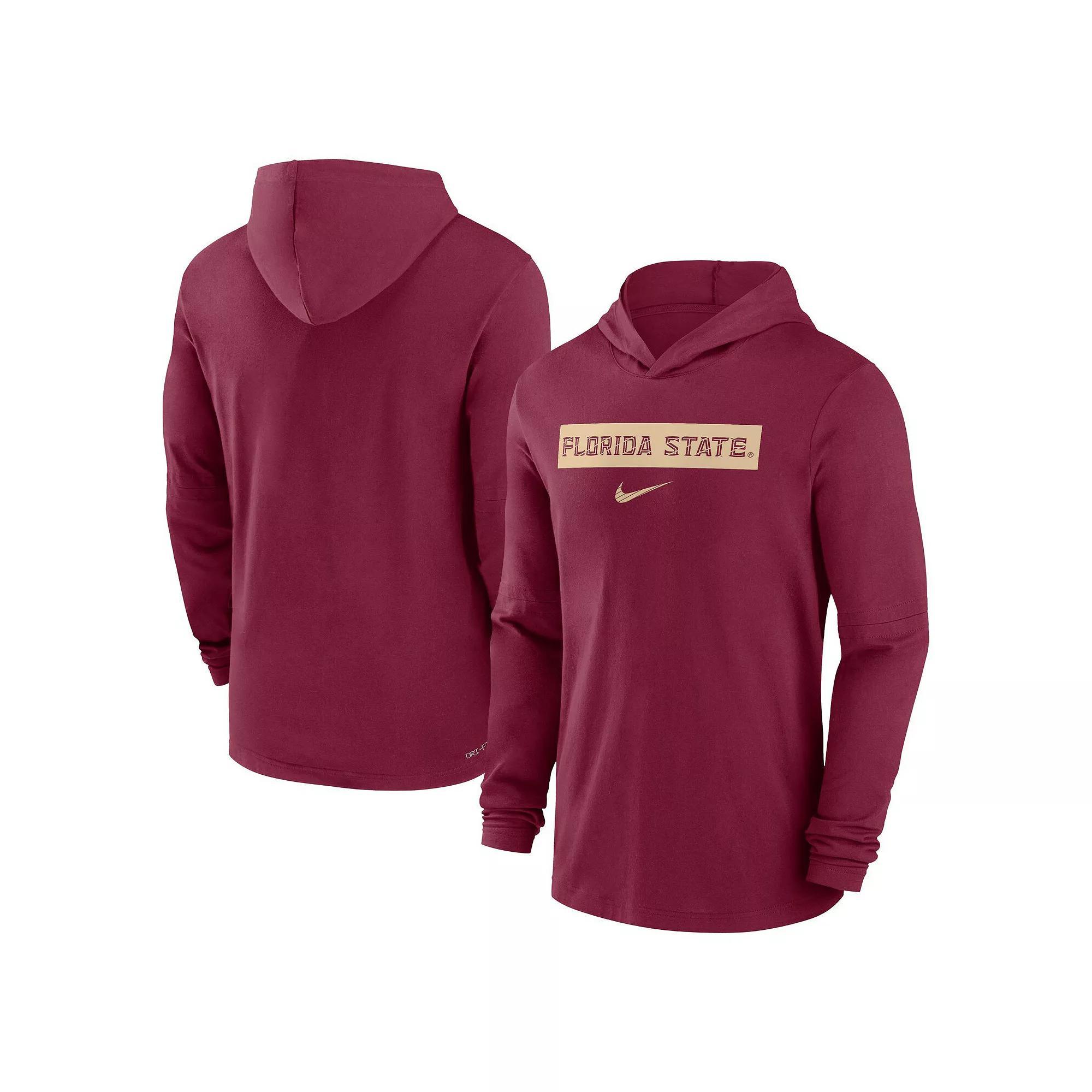 Men's Nike Navy West Virginia Mountaineers 2024 Sideline Hoodie Performance Long Sleeve T-Shirt, Size: Large, Blue Product Image