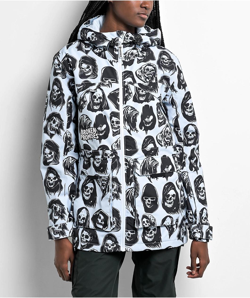 Broken Promises Reaper 5K Light Blue Snowboard Jacket  Product Image