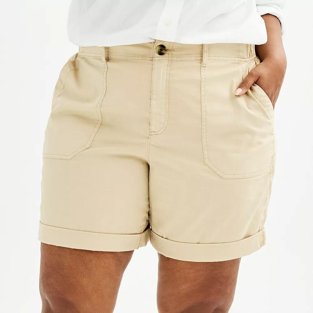 Plus Size Sonoma Goods For Life® Utility Bermuda Shorts, Women's, Size: 3XL, Purple Velvet Product Image