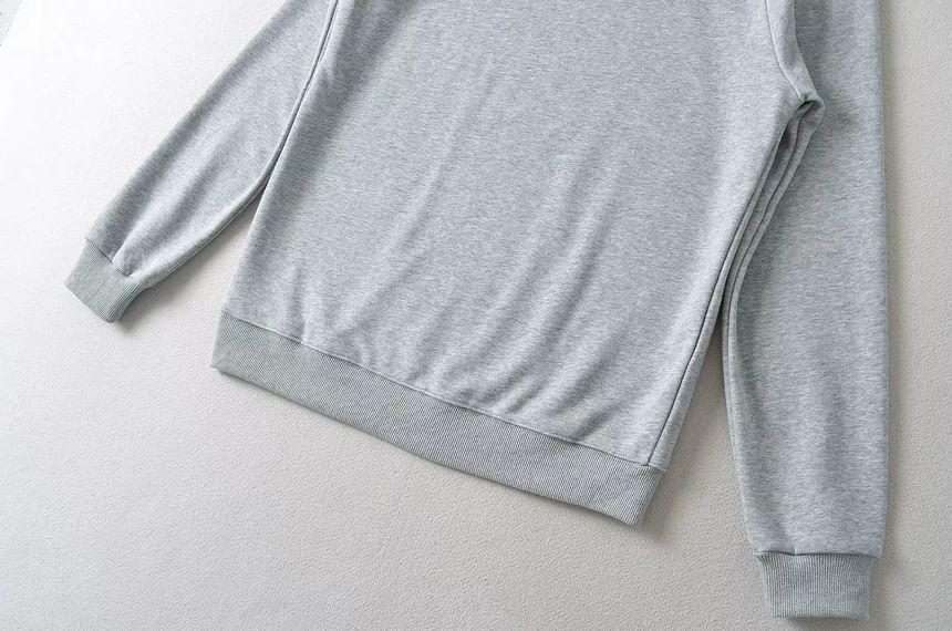 Cold-Shoulder Asymmetrical Plain Pullover Product Image