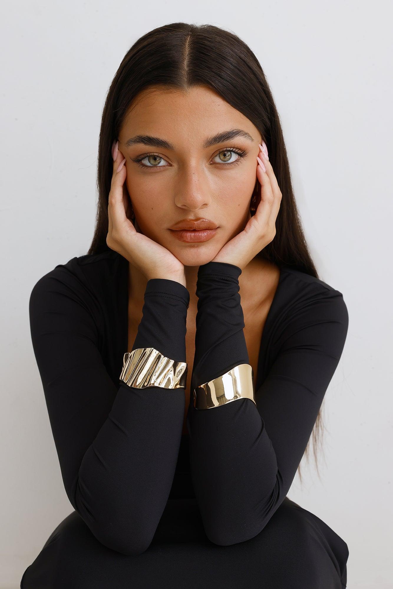Icon Edit Cuff Bracelet Gold Product Image