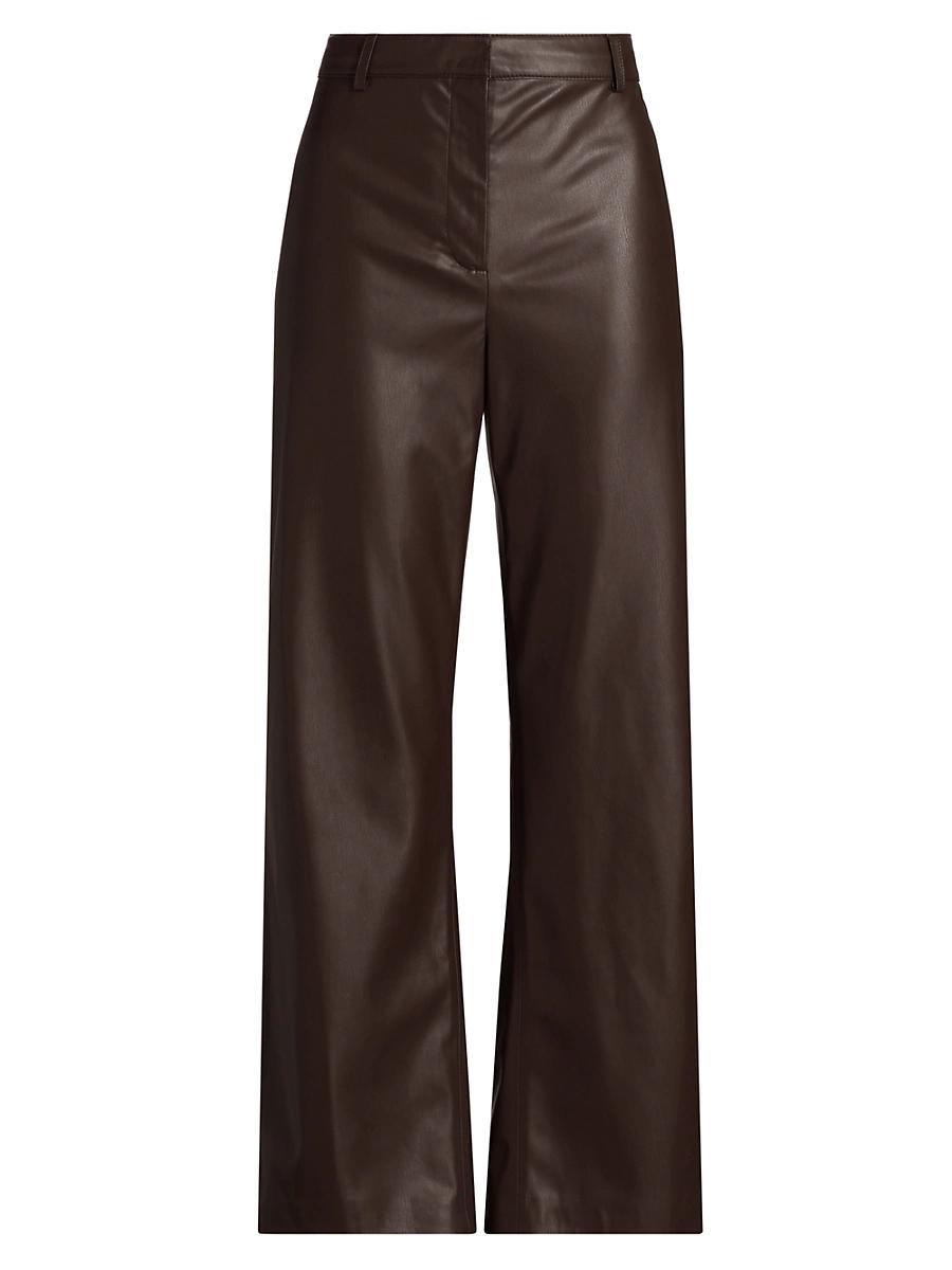 Womens Sheba Faux Leather Crop Pants Product Image