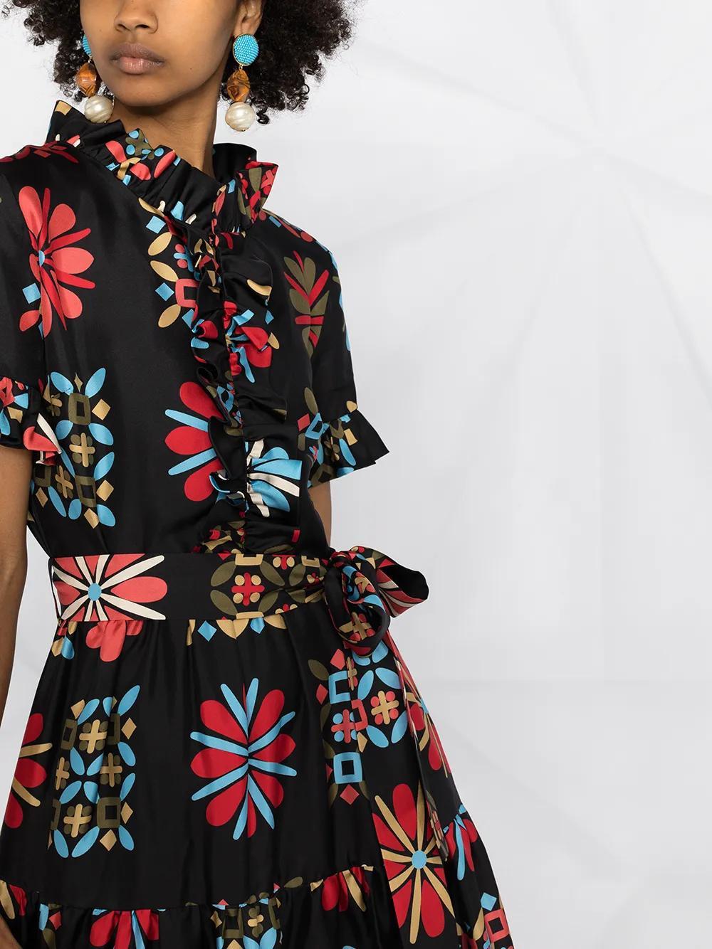 Long And Sassy tiered silk dress Product Image
