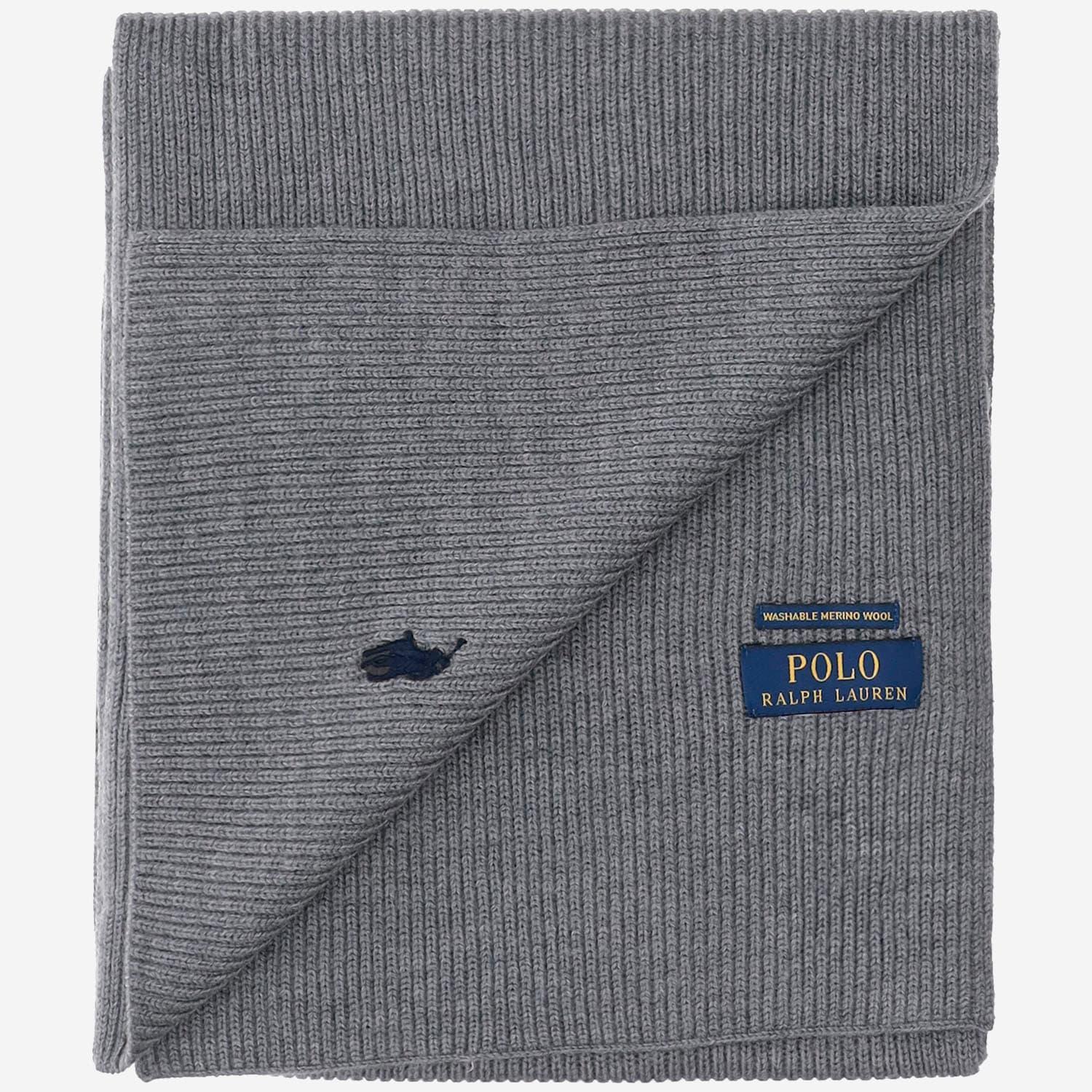 POLO RALPH LAUREN Wool Scarf With Logo In Grey Product Image