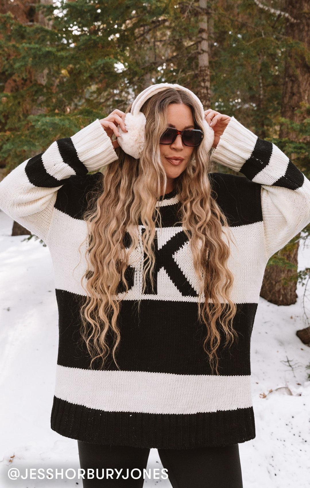 Ski in Sweater ~ Ski Knit Black Product Image