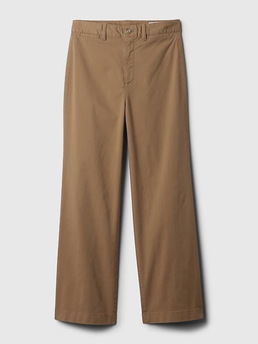 High Stride Wide-Leg Ankle Khakis Product Image