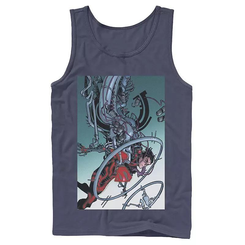 Men's DC Comics Superman Mechanics Comic Poster Tank Top, Size: XL, Black Product Image