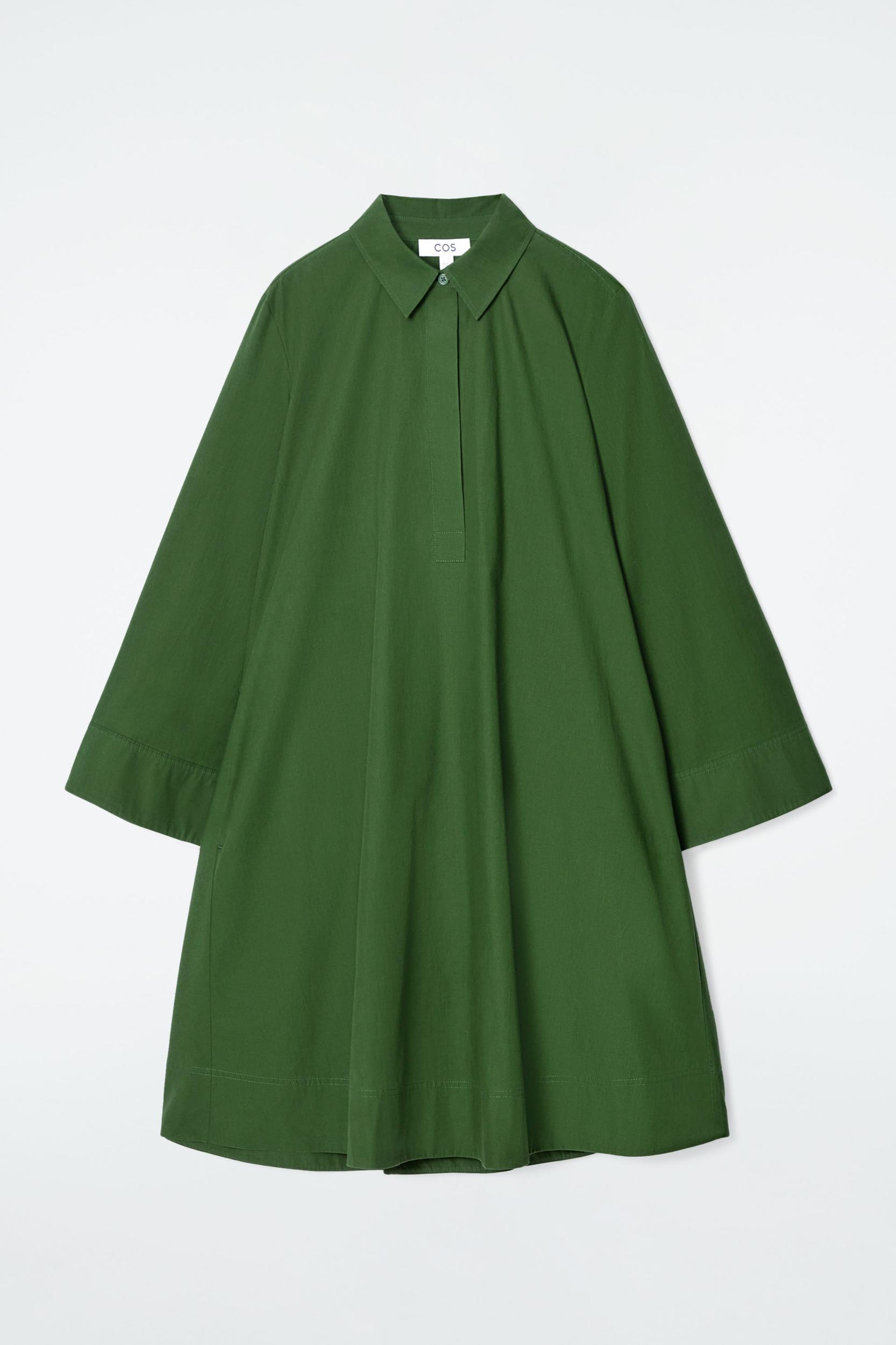 LONG-SLEEVED A-LINE SHIRT DRESS Product Image