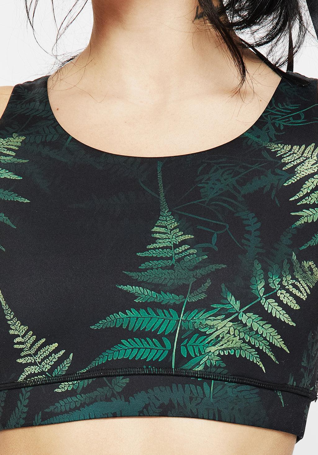 Fernery Racerback Athleisure Sports Bra Product Image