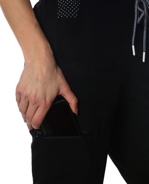 Members Only Reus Open Bottom Scrub Pants For Tall Women in Black at Nordstrom, Size Small Tall Product Image