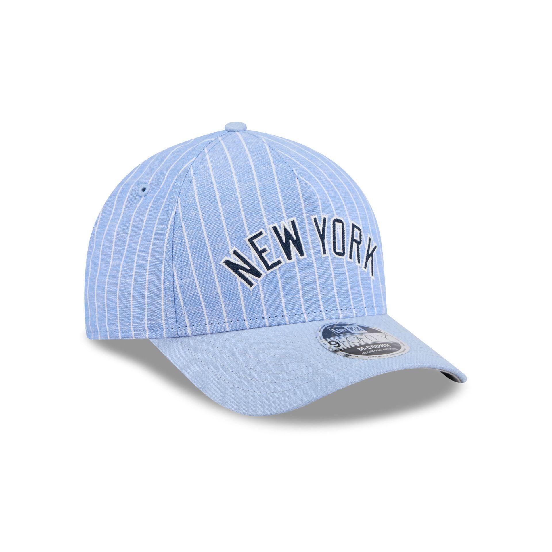 Texas Rangers Pinstripe Linen 9FORTY M-Crown A-Frame Snapback Hat Male Product Image