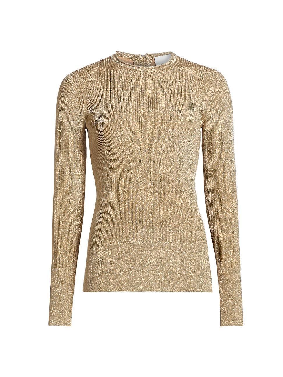 Womens Lana Metallic Rib-Knit Top Product Image