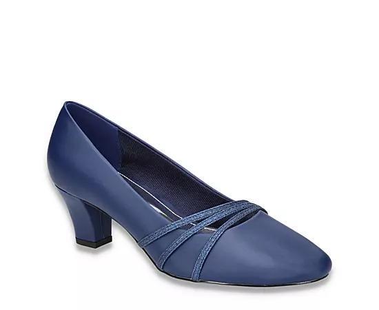 Easy Street Cristiny Womens Pumps Blue Satin Product Image