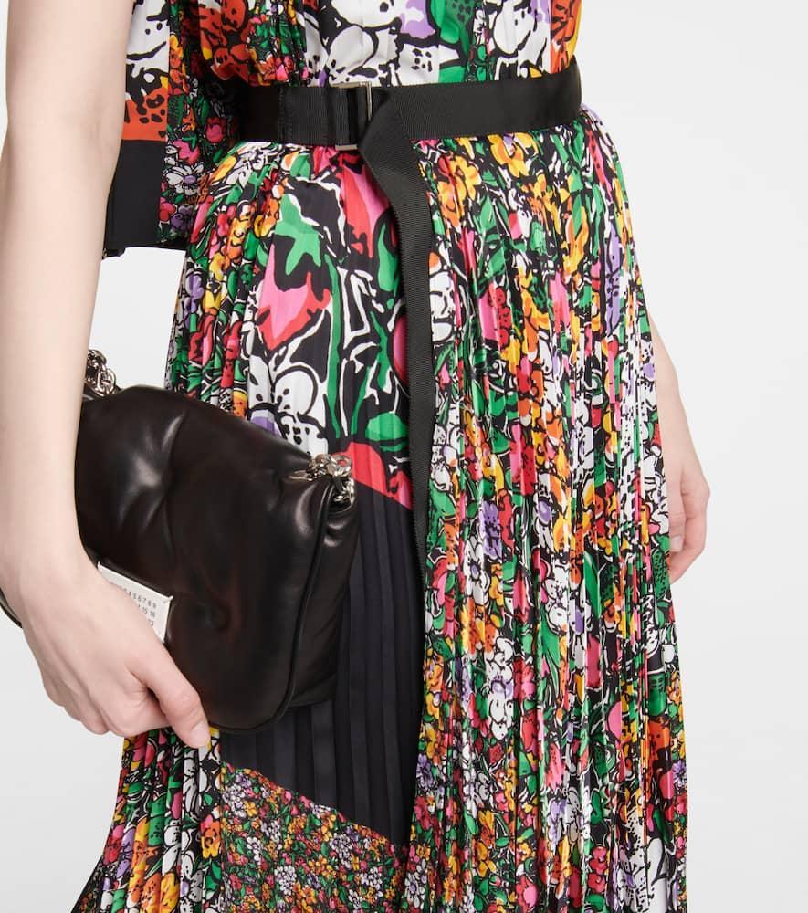 SACAI Floral-print Pleated Midi Skirt With Belt In Neutral Product Image